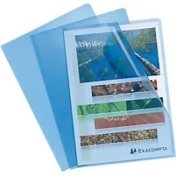 EXACOMPTA Sichth&uuml;lle genarbt A4 58522E blau 100 H&uuml;llen