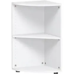 Eckabschlussregal PALENQUE, 2 OH, B 400 x T 400 x H 752 mm, weiss