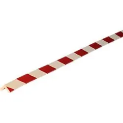 Eckschutzprofil Typ E, 5-m-Rolle, weiss/rot