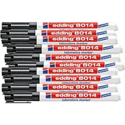 edding 8014 laboratory Marker, 1,0 mm, 10 Stück, schwarz