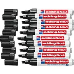 edding No.1 permanent Marker, 10 Stück, schwarz