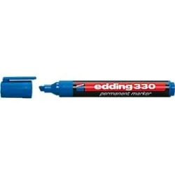 EDDING Permanent Marker 330, mit Keilspitze, 1-5 mm, 10 Stück, blau