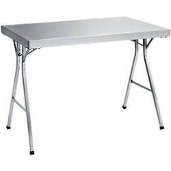 Edelstahl-Arbeitstisch mit klappbarem Fussgestell, 1200x700x850 mm