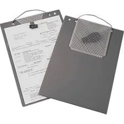 EICHNER Auftragstasche Plus, Klettverschluss und Schlüsselfach, für DIN A4 Dokumente, grau, 10 Stück