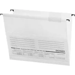 EICHNER Hängemappen,für Formate bis DIN A4, Öffnung seitlich, PVC, weiss, 10 Stück