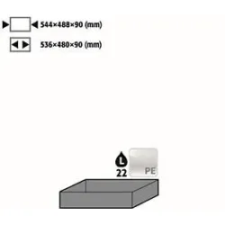 Einlegewanne für asecos Sicherheitsschränke der Q30, Q90 und S90 Serie, Polypropylen, grau, B 578 x T 500 x H 96 mm, 23 l