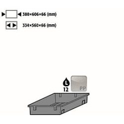Einlegewanne für asecos Sicherheitsschränke der S90 Serie, Polypropylen, natur, B 364 x T 606 x H 66 mm, 12 l