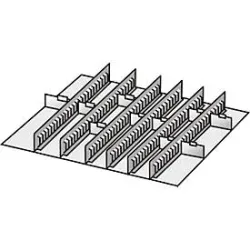 Einrichtungs-Sortiment, 6 Zwischenstege/10 Trennwände, 75 mm