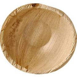 Einwegschalen Papstar pure, ø 150 mm, 425 ml, 25 Stk., kompostierbar, hitzebeständig, individuelle Optik, aus Palmblatt