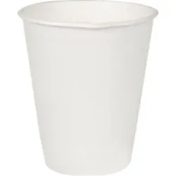 Einweg-Trinkbecher, mikrowellengeeignetes Zuckerrohr, Volumen 200 ml, L 91 x ø 80 mm, 40 Stück, weiss