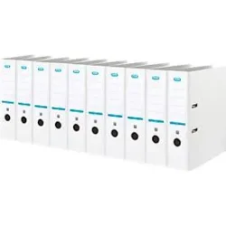 ELBA Ordner smart, DIN A4, Rückenbreite 80 mm, 10 Stück, weiss