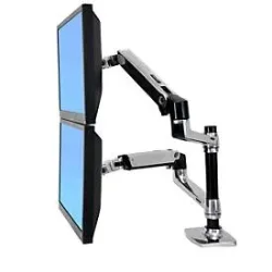 Ergotron Monitor-Tischhalterung LX Dual Arm Stacking Desk Mount 2 Display(s) 38,1 cm (15) - 61 cm (24) Aluminium