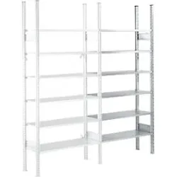 Fachbodenregal SSI Schäfer R3000, Anbauregal, 7 beschicht. Böden, B 1025x T 400 mm
