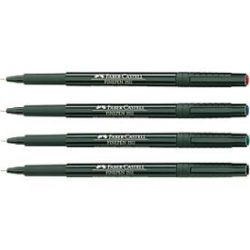 FABER-CASTELL Finepen Document, 0,4 mm, blau, 10 St.