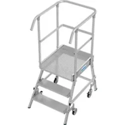 KRAUSE, KRAUSE® STABILO Podesttreppe, 1-seitig, verfahrbar, Standhöhe 0,70 m