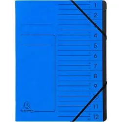 Exacompta - Gummizugmappe, DIN A4, Blau/Schwarz