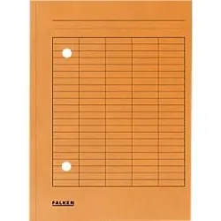 Falken Umlaufmappe mit 2 Löchern und Druck auf Vorderseite A4 Manila Orange 22 x 31,8 cm 100 Stück