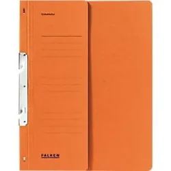 Falken Hakenmappe halber Deckel und Verschlussmittelchansim DIN A4 Orange Karton