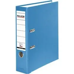Falken PP-Color Ordner DIN A4 80 mm Aqua 2 Ringe PP-Color Pappkarton