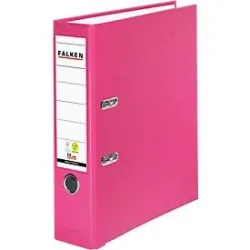 Falken PP-Color Ordner DIN A4 80 mm Rosa 2 Ringe PP-Color Pappkarton