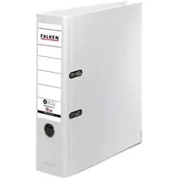 Falken Ordner 11285897 A4 80 mm Weiss 2 Ringe