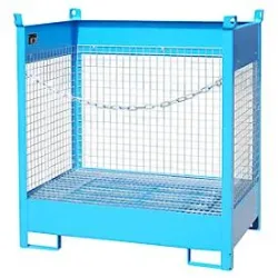 Bauer® Auffangwanne aus Stahl, stapelbare Fass-Palette FSP-2 D, lackiert, Lichtblau