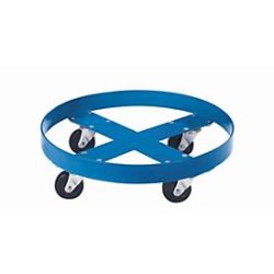 Fassroller, Stahl pulverbeschichtet, B 610 x T 610 x H 125 mm, für 200 l Stahlfässer, bis 350 kg