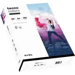 Farbiges Kopierpapier tecno colors, DIN A4, 120 g/m², weiss, 1 Paket = 250 Blatt