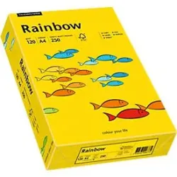 Farbiges Kopierpapier Mondi Rainbow, DIN A4, 120 g/m², intensivgelb, 1 Paket = 250 Blatt
