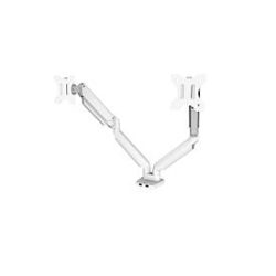 Fellowes Dual Monitorarm Platinum, für 2 Displays bis 32? & bis 8 kg, schwenk- & neigbar, um 360° drehbar, 2 USB-Ports, Kabelmanagement, weiss