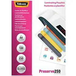 FELLOWES Laminiertasche A4 5401802 glanz, 250my 100 Stk