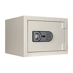 Feuersicherer Safe Fire Safe Light, 25 min Brandschutz, Elektronikschloss, Verankerungsmaterial, B 460 x T 452 x H 335 mm, 20 l, reinweiss RAL 9010