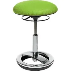 Fitness-Hocker SITNESS BOB, ergonomisches Sitzen, Sitzhöhe 440 bis 570 mm, apfelgrün, Gestell verchromt