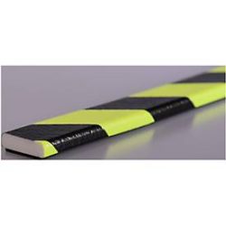 Flächenschutz Typ F, 1-m-Stück, gelb/schwarz, tagesfluoreszierend, magnetisch