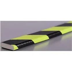 Flächenschutz Typ F, 1-m-Stück, gelb/schwarz, tagesfluoreszierend, magnetisch