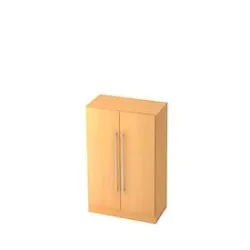 Flügeltürenschrank 3 OH, B 800 x T 420 x H 1270 mm, Buche-Dekor