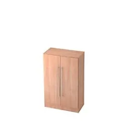 Flügeltürenschrank 3 OH, B 800 x T 420 x H 1270 mm, Nussbaum-Dekor