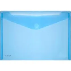 FolderSys Dokumententasche, DIN A4 quer, Klettverschluss, PP, blau