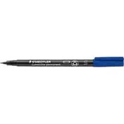STAEDTLER Lumocolor Universal Lumocolor Rundspitze Permanentmarker Extra Fein Rundspitze 0,4 mm Blau Nachfüllbar 10 Stück