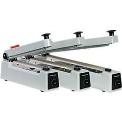 Folienschweissgerät ECO Sealer 300, für Folien mit Stärke bis 150 ?, Schweissnahtlänge 300 mm, Leistung 500 W, mit Abschneider, Metall, grau