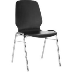 Formschalenstuhl 710, Sitzschalenform gerundet, schwarz