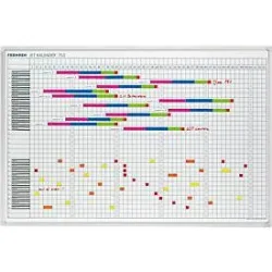 Franken Jahreskalender JetKalender JK753, 53 Kalenderwochen, magnethaftend, Ablageschale, B 900 x H 600 mm, Stahl & Aluminium, weiss