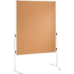 Franken Moderationstafel ECO, 1200 x 1500 mm, beidseitig, mit Rollen, braun/Kork, ECO-UMTKTR