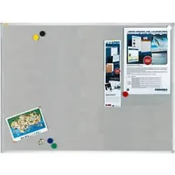 Franken Pinnwandtafel Pin'n'Mag X-tra!Line, Textil + Metallgitter, Aluminiumrahmen, 1200 x 900 mm, PM3603