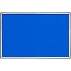 Franken Pinnwandtafel PRO, Filz, Wandmontage im Hoch- & Querformat, Aluminiumrahmen, blau, 1800 x 900 mm