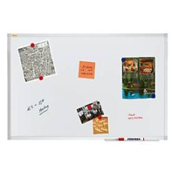 Franken Whiteboard X-tra!Line, Wandmontage im Hoch- & Querformat, Stahl weiss lackiert & Aluminiumrahmen, magnethaftend, Ablageschale, B 1800 x H 1200 mm