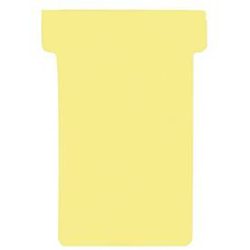 Franken T-Karten, für Stecktafel, Grösse 1, Kopfbreite 29 mm, Fussbreite 17 mm, Höhe 47 mm, gelb