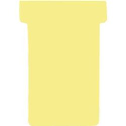 Franken T-Karten, für Stecktafel, Grösse 2, Kopfbreite 60 mm, Fussbreite 48 mm, Höhe 84 mm, gelb