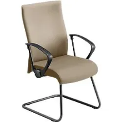 Freischwinger NowyStyl Neo, ergonomisch, mit Armlehnen, Sitz- und Rückenpolsterung, Stahl/Polster, B 510 x T 440 x H 440 mm, schwarz-braun