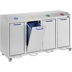 G®-collect X 2001 Wertstoffsammler, L 1420 x B 490 x H 800 mm, 4-fach